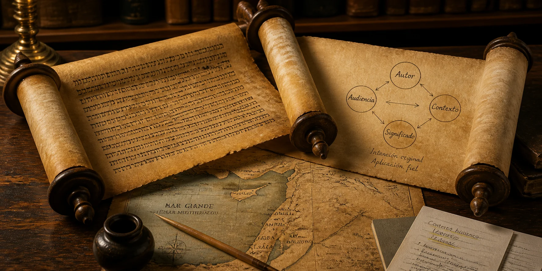 Pergaminos y contexto histórico para la interpretación bíblica.