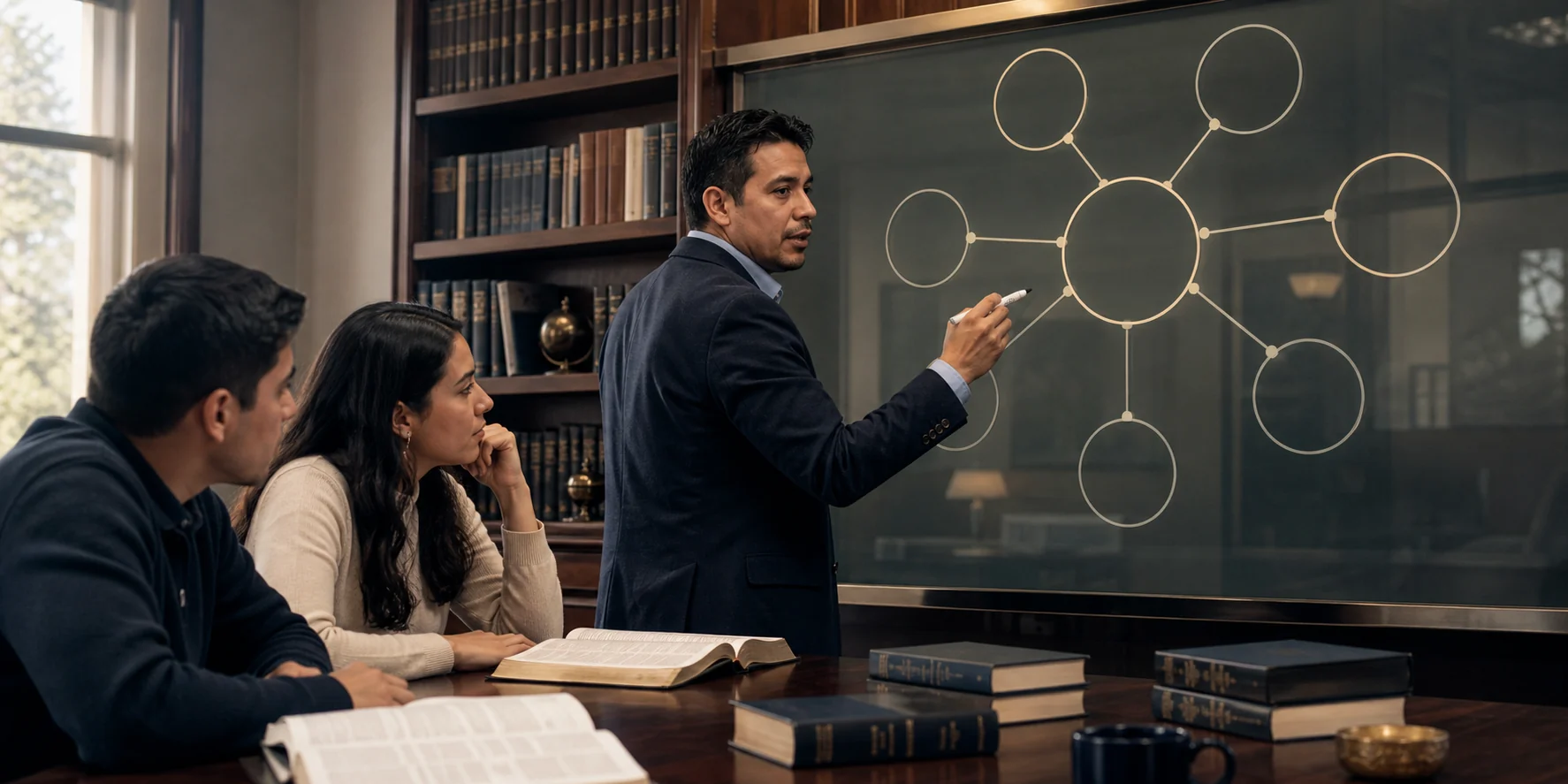 Estudio e integración de las doctrinas bíblicas.